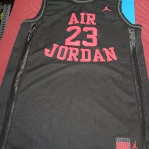 Jordan Black and Red Kids Jersey